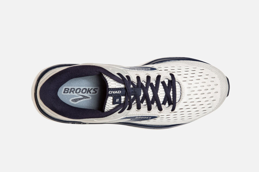 Brooks Dyad 11 Road Running Shoes - Mens - White/Black - YG9650724